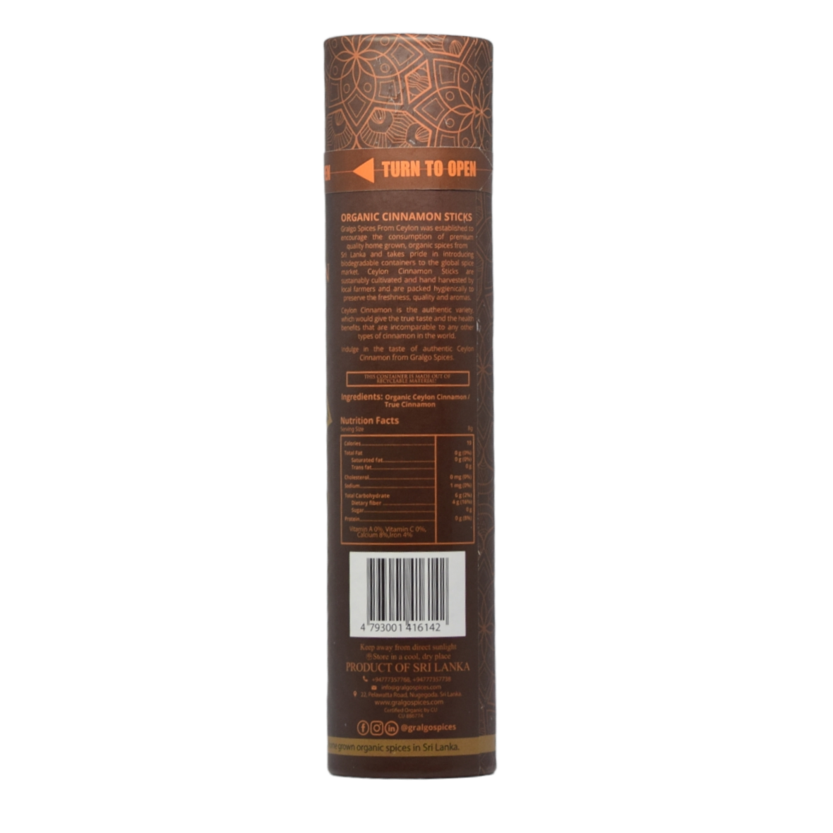 Organic Ceylon Cinnamon Sticks