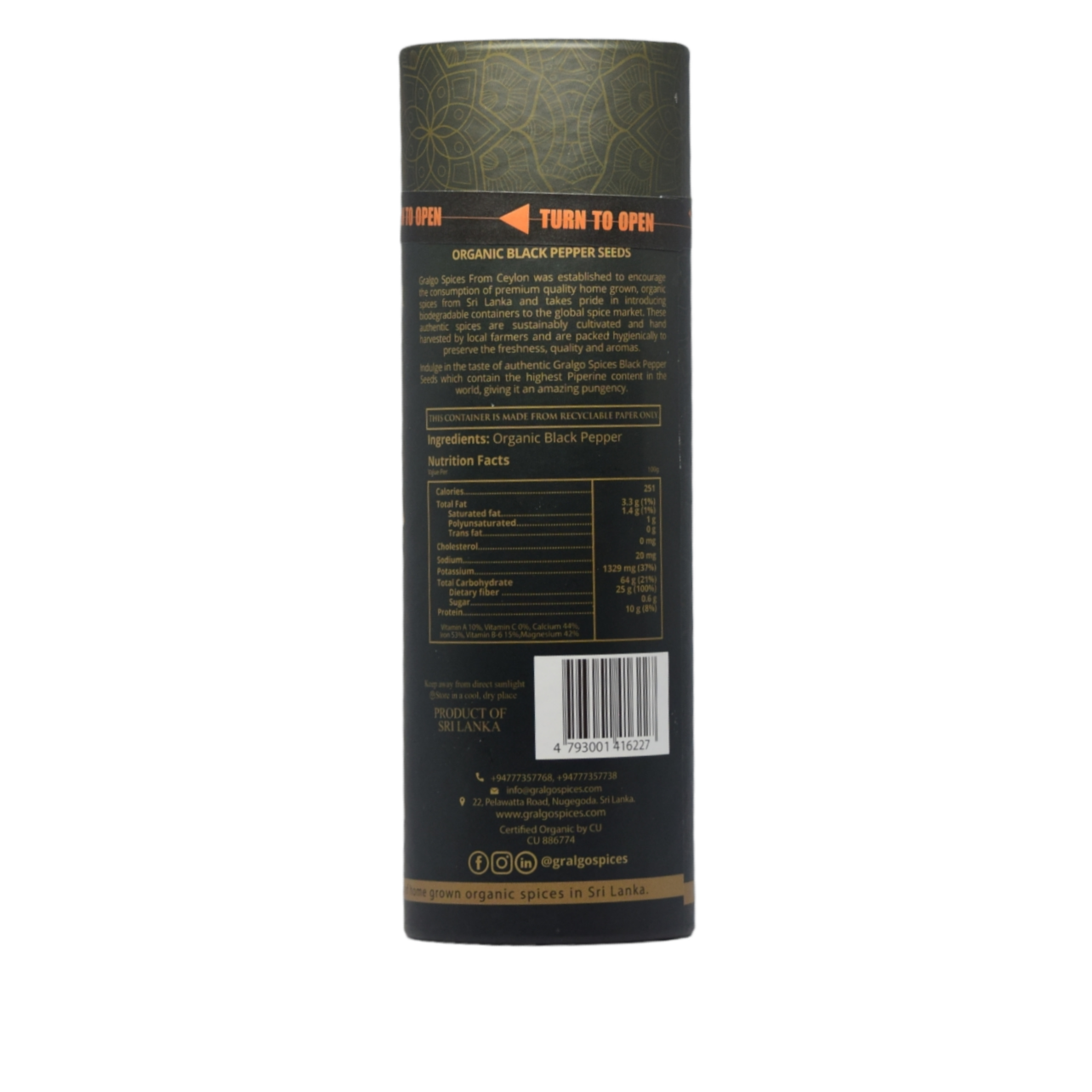 Organic Black Pepper Seeds