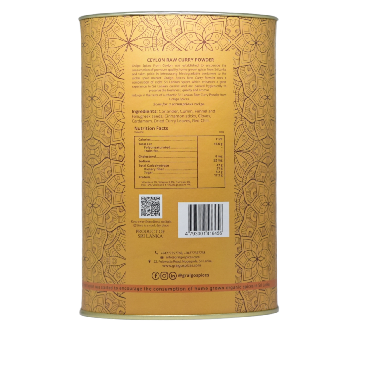 Organic Ceylon Raw Curry Powder